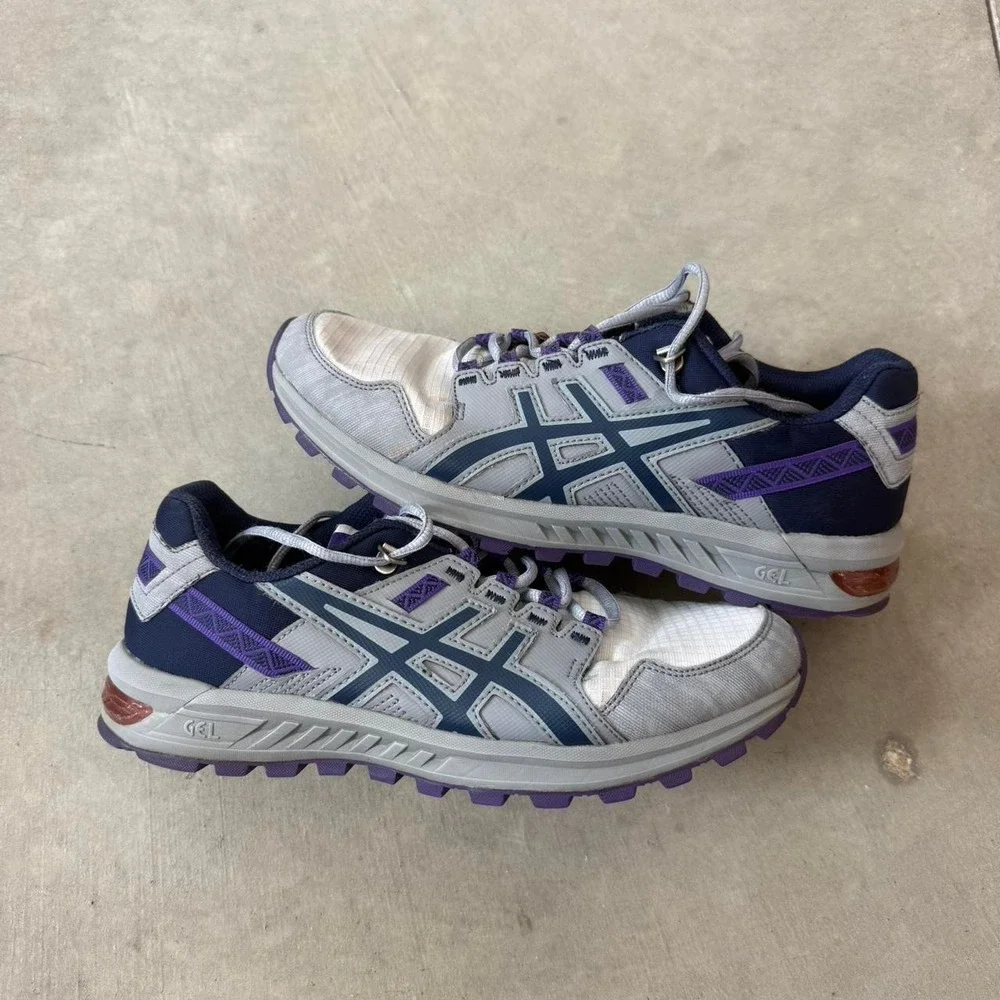 ASICS Gel Venture 8 grey & purple trainers Sz 10